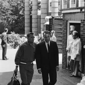 England footballer Jimmy Greaves travels to Wembley Stadium from Hendon Hall hotel with England footballer Jimmy Greaves travels to Wembley Stadium from Hendon Hall hotel with