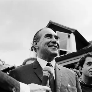England footballer manager Alf Ramsey answers reporters England footballer manager Alf Ramsey answers reporters