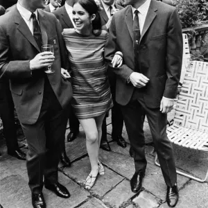 England footballers Ron Flowers (left) and Gordon Banks pose with actress Vivienne England footballers Ron Flowers (left) and Gordon Banks pose with actress Vivienne