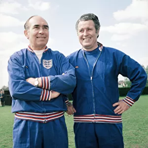 England manager Alf Ramsey pictured with Harold Shepherdson during a training session