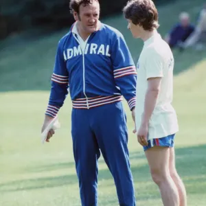England manager Don revie speaking to Gordon Hill during a training session England manager Don revie speaking to Gordon Hill during a training session