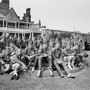 The England national team squad pose at Lilleshall before a training session in The England national team squad pose at Lilleshall before a training session in