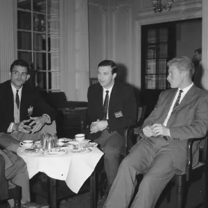 England players Ray Charnley (left), Jim Armfield and Ron Flowers (right England players Ray Charnley (left), Jim Armfield and Ron Flowers (right