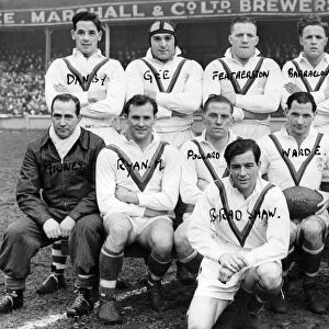 England Rugby League Team Left to right Back row: T. Danby, K Gee, J Featherstone