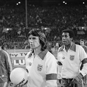 The England team enter the pitch at Wembley Stadium for their European Championships