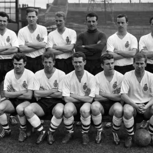 The England Team line up for a group photograph at Burnden Park before the start of a