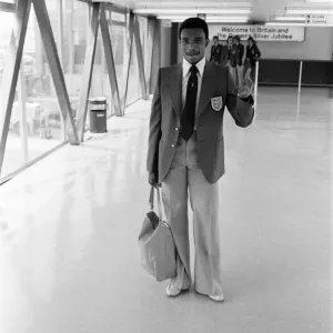 England U21 Laurie Cunningham Leaving Heathrow Print 1977
