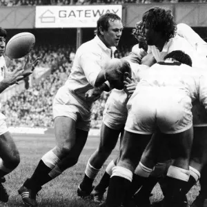 England v All Blacks 1983 Print - Nick Youngs in Action