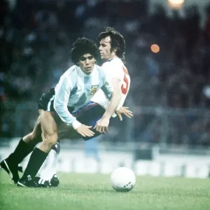 England v Argentina May 1980 Print: Maradona vs Watson