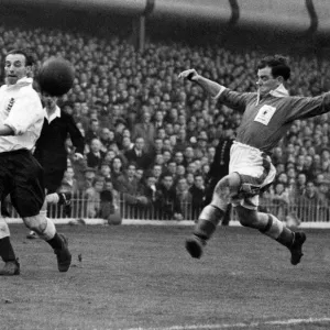 England v. Wales at Villa Park. Matthews, left, trying to intercept a shot by Sherwood England v. Wales at Villa Park. Matthews, left, trying to intercept a shot by Sherwood