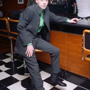 English-born Irish stand-up comedian, Sean Hughes. 7th February 1994
