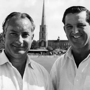English cricketer Don Kenyon (left), man on the right to be confirmed. Circa 1964