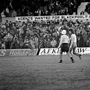 English FA Cup match. Blackpool 0 v Queens Park Rangers 0. January 1982 MF05-17-032