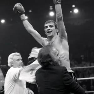 Charlie Magri in action against Eleoncio Mercedes, Wembley Arena Print