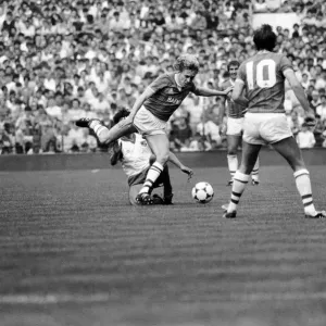 Englischer Ligadivision Eins-Match zwischen Everton und Stoke City, das am 01.08.83 mit einem Endstand von 1-0 stattfand