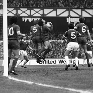 English League Division One match at Goodison Park. Everton 1 v Liverpool 3