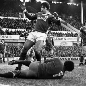 Everton 1 v Nottingham Forest 0 Print, Goodison Park, January 1980 Everton 1 v Nottingham Forest 0 Print, Goodison Park, January 1980