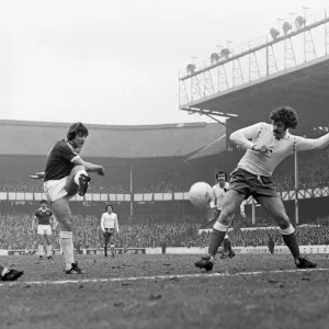 English League Division One match at Goodison Park. Everton 1 v Leicester City 2