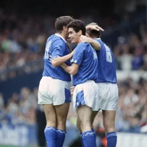 English League Division One match at Goodison Park. Everton 3 v Manchester United 2 English League Division One match at Goodison Park. Everton 3 v Manchester United 2