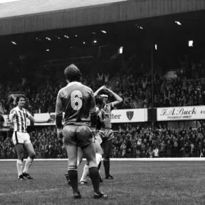 English League Division One match. Stoke 3 v Brighton and Hove Albion 0 English League Division One match. Stoke 3 v Brighton and Hove Albion 0