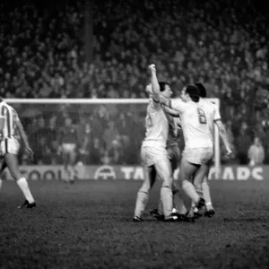 English League Division One match. Stoke City 1 v Leeds United 2 English League Division One match. Stoke City 1 v Leeds United 2