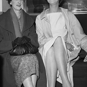 English playwright Shelagh Delaney with her mother on the first night of her play "