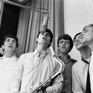 Dave Clark Five in Recording Studio Print, 2nd February 1964