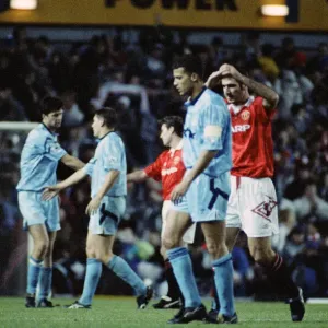 English Premier League match at Old Trafford. Manchester United 2 v Manchester City English Premier League match at Old Trafford. Manchester United 2 v Manchester City