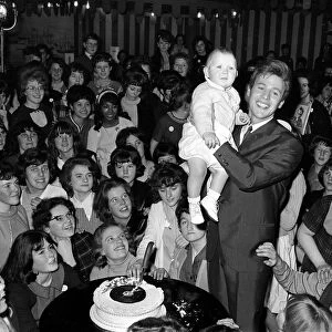 English singer Mark Wynter celebrates his 21st Birthday. 2nd February 1964