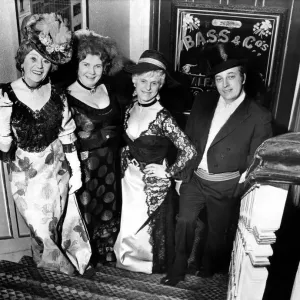 Four Entertainers in Victorian Dress, Balmbras Music Hall Print 1973 Four Entertainers in Victorian Dress, Balmbras Music Hall Print 1973