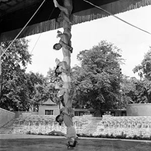 Entertainment Circus: A member of the Paulo family seen here performing the human