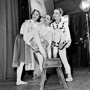 Entertainment Dance Ballet. (Left to right) Three of the principal dancers Margaret Hill