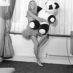 Entertainment television: Presenter Clodagh Rodgers at her home in London with her cuddly