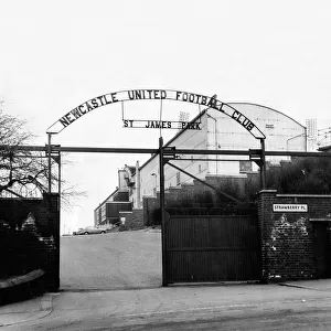 The entrance gate at Newcastle Uniteds ground, St Jamess Park