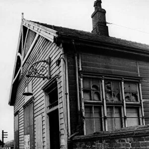 The entrance to Heaton Railway Station on 10th July 1977