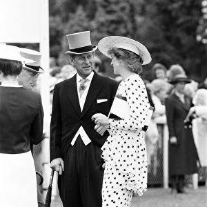 Epsom Derby 4th June 1986. Princess Diana & Prince Philip