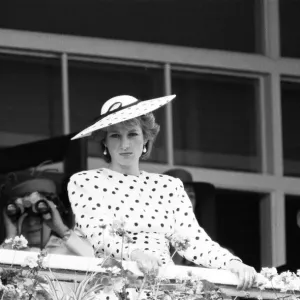 Princess Diana at Epsom Derby 1986 Royal Enclosure Print