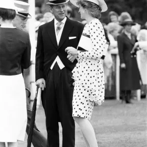 Epsom Derby 1986 Print: Princess Diana & Prince Philip