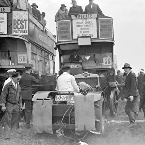 Epson Races Transport Double Decker Bus Circa 1935 A transfer bus at the Epsom