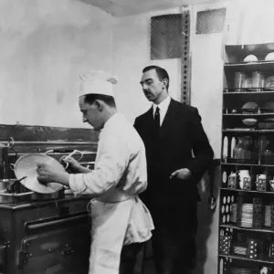 Eric Anderson Graham cook aboard the R101 seen here preparing a meal for the crew