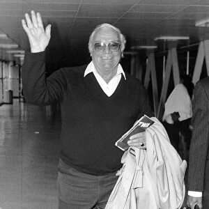 Ernest Borgnine actor and producer leaving Heathrow Airport for Los Angeles