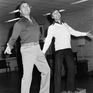 Ernest Maxin and Jerry Stevens at rehearsals for Lennie and Jerry