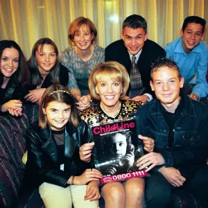 Esther Rantzen and Byker Grove Cast at Childline Re-launch Print 1999