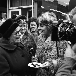 Esther Rantzen filming Thats Life!'. 21st February 1976