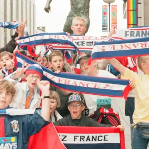 Euro 1996 Street Festival, Newcastle, 18th June 1996. French Football Fans Euro 1996 Street Festival, Newcastle, 18th June 1996. French Football Fans