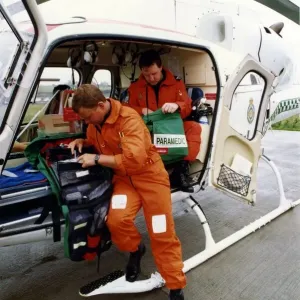 The Eurocopter AS350 Squirrel helicopter used by Northumbria Air Ambulance