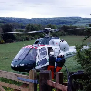 The Eurocopter AS350 Squirrel helicopter used by Northumbria Air Ambulance