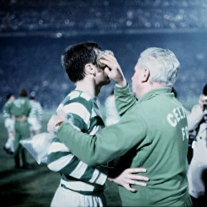 European Cup Final Celtic v Feyenoord. Billy McNeill having treatment to his head by
