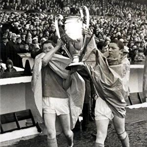 EUROPEAN CUP PARADED AT CELTIC FC CELTIC VERSUS DUNDEE UNITED 1967 TWO BOYS