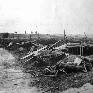 Evacuated World War One Trenches trenches in France Circa 1916 Evacuated World War One Trenches trenches in France Circa 1916